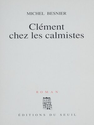 cover image of Clément chez les calmistes